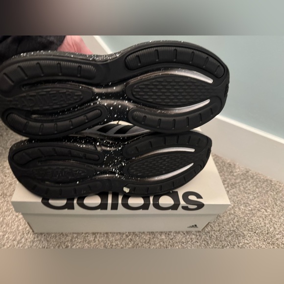 New Adidas Alphabounce+ Bounce Mens Running Shoes Sz 11 White Black Sneakers - Picture 4 of 14